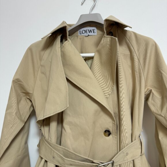 LOEWE Double-breasted pleated cotton-twill jacket - Picture 8 of 13